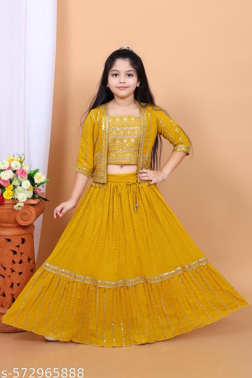 Agile Fancy Kids Girls Lehanga Cholis